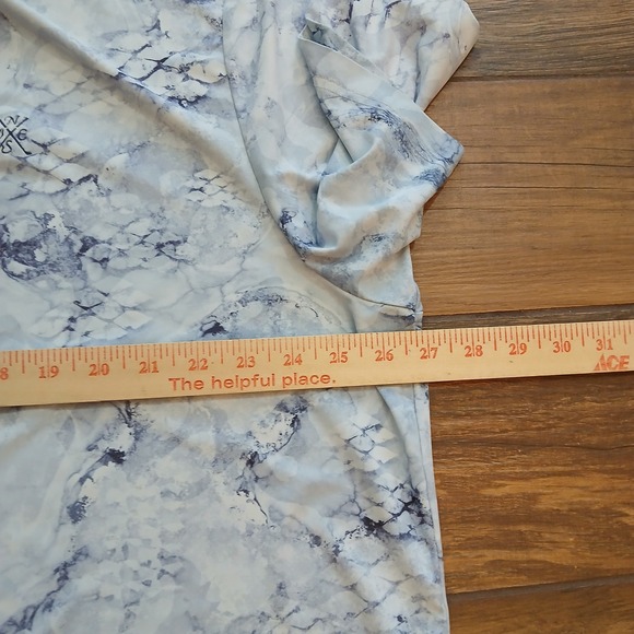 Scales‎ Polo Mens XXL 2XL White AOP Golf Performance Stretch Flex Golf Club Logo - Picture 9 of 13